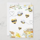 Eerste bijendag zo lief om één verjaardagsfeestje  kaart (Achterkant)