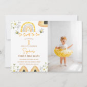 Eerste bijendag zo lief om jarig te zijn Foto Kaart (Voorkant)