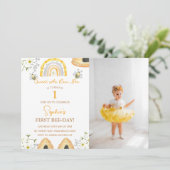 Eerste bijendag zo zoet als kan worden verjaardag  kaart (Staand voorkant)