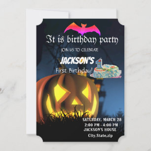 EERSTE BIRTHADAY-INVITATIE KAART