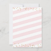 Eerste Birthday Floral girl Uitnodigingskaart Kaart (Achterkant)