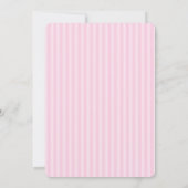 Eerste Birthday Gold en roze uitnodiging van de ge (Achterkant)