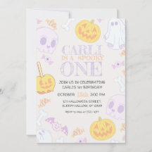Eerste Birthday Halloween Party Invitation