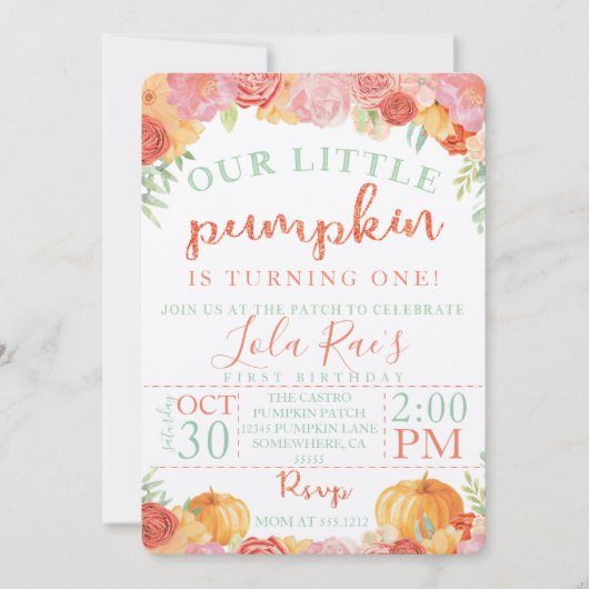 EERSTE BIRTHDAY INVITE KAART (Voorkant)