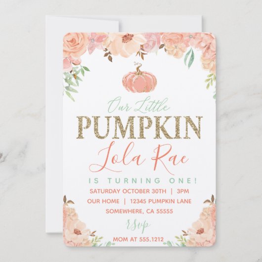 EERSTE BIRTHDAY INVITE KAART (Voorkant)