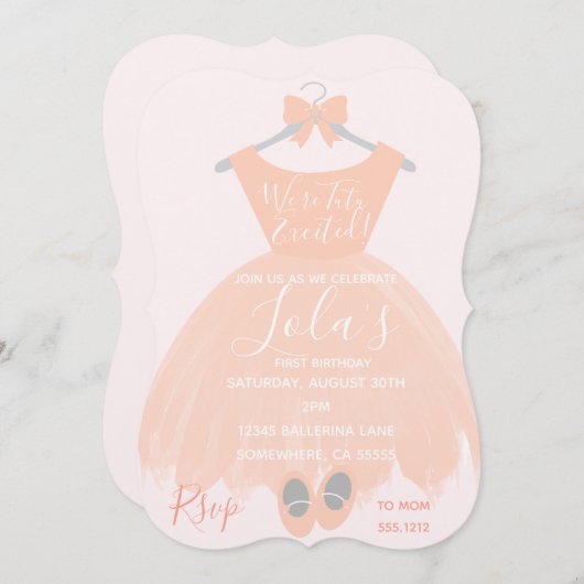 EERSTE BIRTHDAY INVITE KAART (Voorkant / Achterkant)