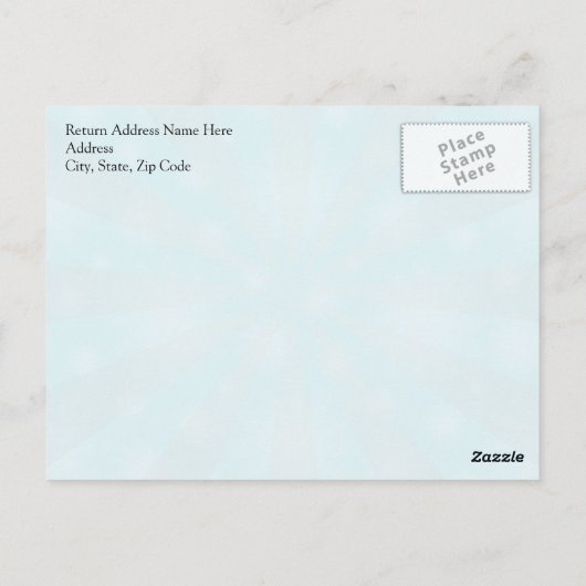 Eerste Birthday jongen, ik ben 1, Big Blue Number  Briefkaart (Achterkant)