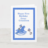 Eerste Birthday Kaart Grote kleinzoon (Voorkant)