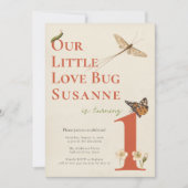 Eerste Birthday Little Love Bug Baby Uitnodiging (Voorkant)