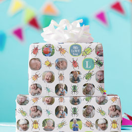 Eerste Birthday Lovebugs-fotopapier Cadeaupapier