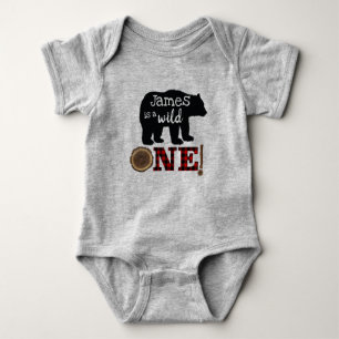 Eerste Birthday Lumberjack Baby Romper Shirt