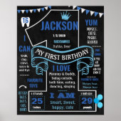 Eerste 'Birthday'-mijlpaal voor een jongen Poster (Voorkant)