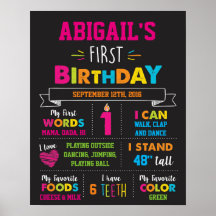 Eerste Birthday Milestone Poster
