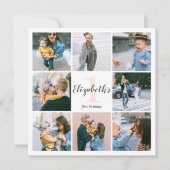 Eerste Birthday Modern Foto Uitnodiging (Voorkant)