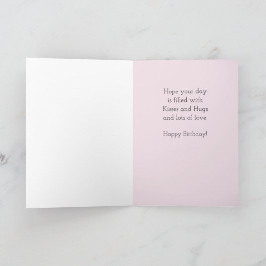 Eerste Birthday roze ballonvaars groet Kaart (Binnen)