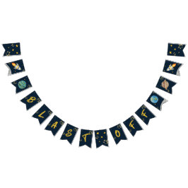 EERSTE BIRTHDAY, RUIMTE BIRTHDAY, BLAST OFF GIFT L VLAGGETJES