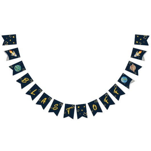 EERSTE BIRTHDAY, RUIMTE BIRTHDAY, BLAST OFF GIFT L VLAGGETJES (Alle)