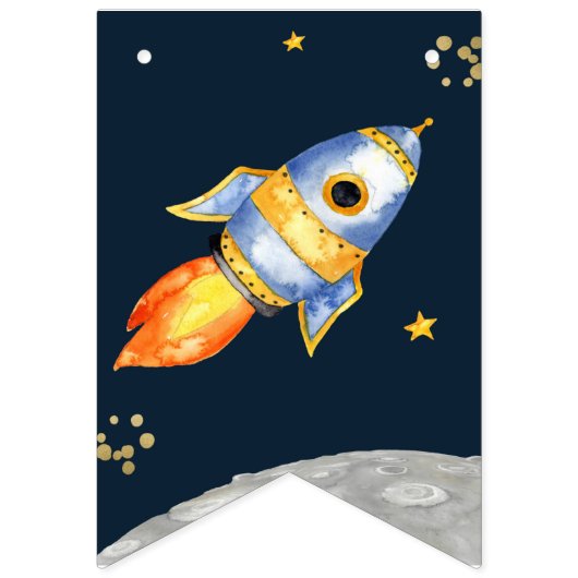 EERSTE BIRTHDAY, RUIMTE BIRTHDAY, BLAST OFF GIFT L VLAGGETJES (Tweede vlag)