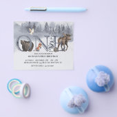 Eerste Birthday Woodland Beer Winter Waterverf Flyer (Enkel)