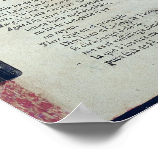 Eerste bladzijde van "La Vida es Sueno" Poster (Hoek)