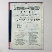 Eerste bladzijde van "La Vida es Sueno" Poster (Voorkant)