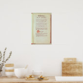 Eerste bladzijde van "Memorial de Sainte-Helene" Poster (Keuken)