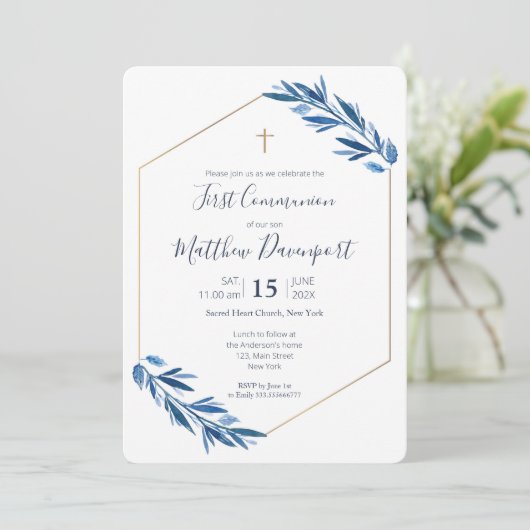 Eerste blauwe blad van de Gemeenschap Kaart (Staand voorkant)