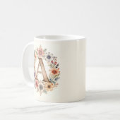 Eerste bloem boho bloemenmok koffiemok (Voorkant links)