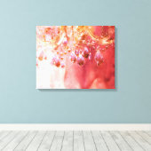 Eerste Blush  gouden roze kroonluchter canvas Afdruk (Insitu (Houten vloer))