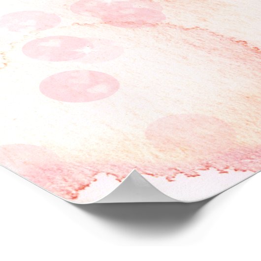 Eerste Blush gouden roze kroonprinten Poster (Hoek)