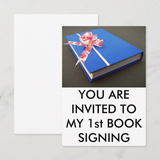 Eerste boekondertekening kaart (Voorkant / Achterkant)