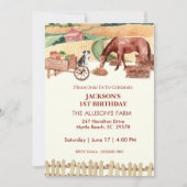 Eerste Boerderij op de geboorte Kaart (Voorkant)