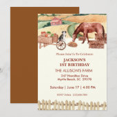 Eerste Boerderij op de geboorte Kaart (Voorkant / Achterkant)