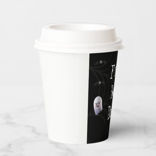Eerste Boo Day Party Cup met deksel Papieren Bekers (Rechts)