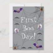 Eerste Boo Day - Spooky 1e verjaardag Uitnodiging  (Achterkant)