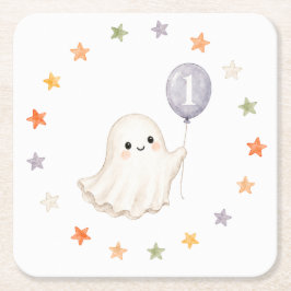 Eerste Boo Geest | Halloween Eerste Verjaardag Kartonnen Onderzetters