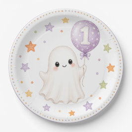 Eerste Boo Geest | Halloween Eerste Verjaardag Papieren Bordje