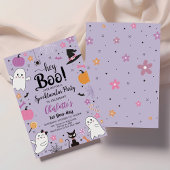 Eerste Bookdag Spookachtige Halloween Verjaardag Kaart