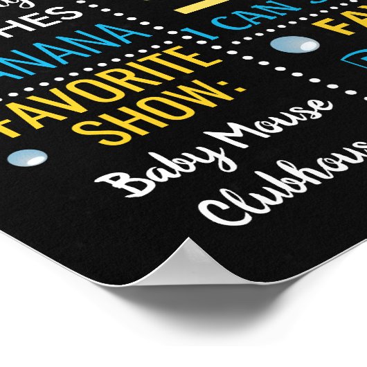 Eerste bord van Birthday-alkbord Rubber Duck Poster (Hoek)