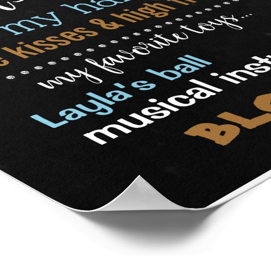 Eerste bord van Birthday voor een jongen Poster (Hoek)