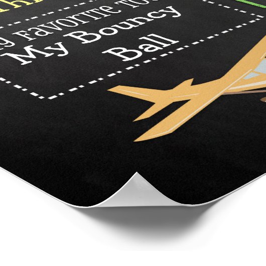 Eerste bord van de Birthday Chalkboard "Planes" 16 Poster (Hoek)