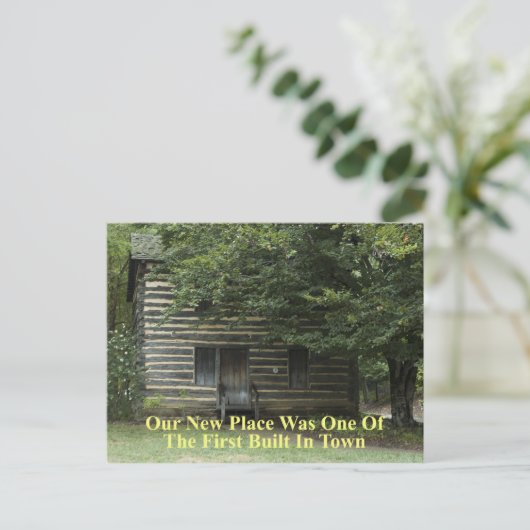 Eerste bouwstijl in stad - Grappig verandering van Aankondigingskaart (Staand voorkant)