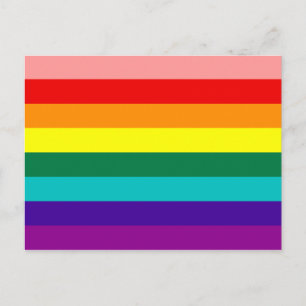 Eerste Briefkaart van Rainbow Gay Pride Flag