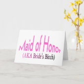 Eerste bruidsmeisje kaart (Gele Bloem)