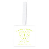 Eerste bruiloft Jubileum aangepaste foto peridot Decoratie (Voorkant)