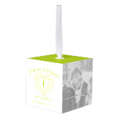 Eerste bruiloft Jubileum aangepaste foto peridot Decoratie (Achter hoekig)