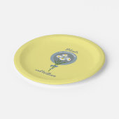 Eerste bruiloft of verloving verjaardag Daisies Papieren Bordje (Gekanteld)