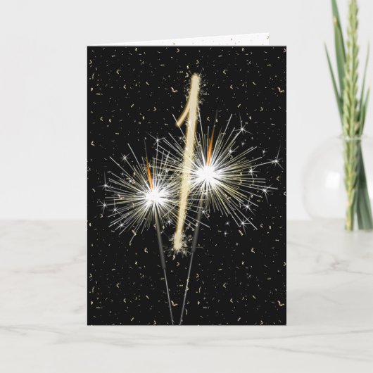 Eerste bruiloft-sparkler kaart (Voorkant)