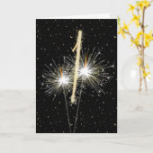 Eerste bruiloft-sparkler kaart (Gele Bloem)