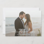 Eerste bruiloft vrolijk en getrouwd kerstfoto feestdagenkaart (Voorkant)